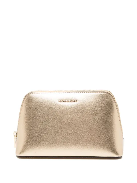 Michael Kors metallic-leather travel pouch