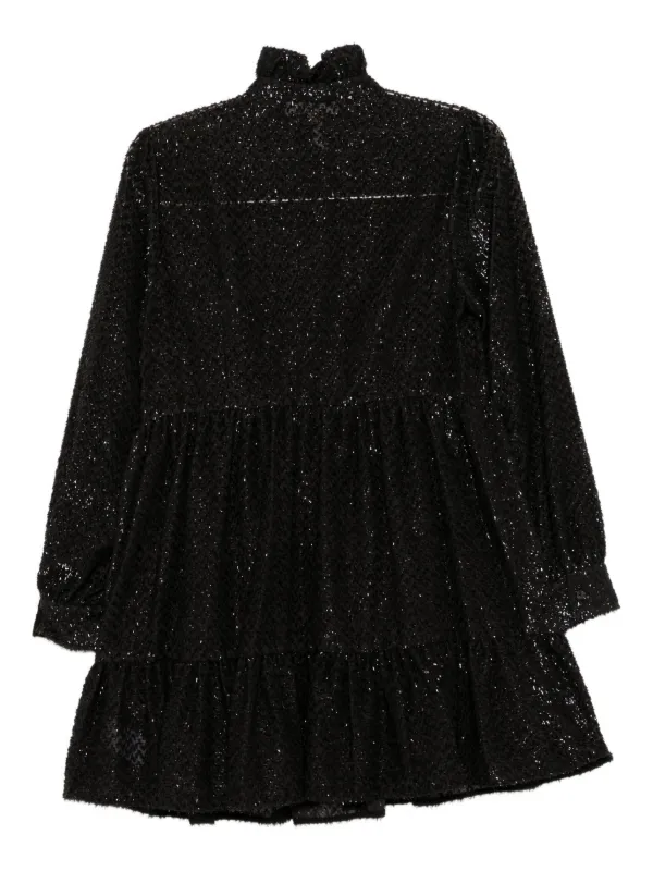Michael Kors metallic-clip Jacquard Mini Dress | Black | FARFETCH JO