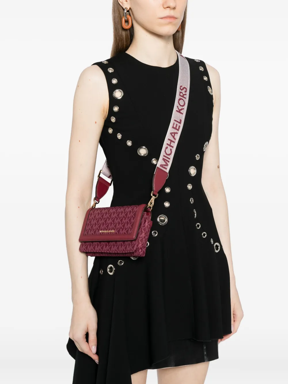 Michael Kors Small Jet Set Crossbody Bag In Red
