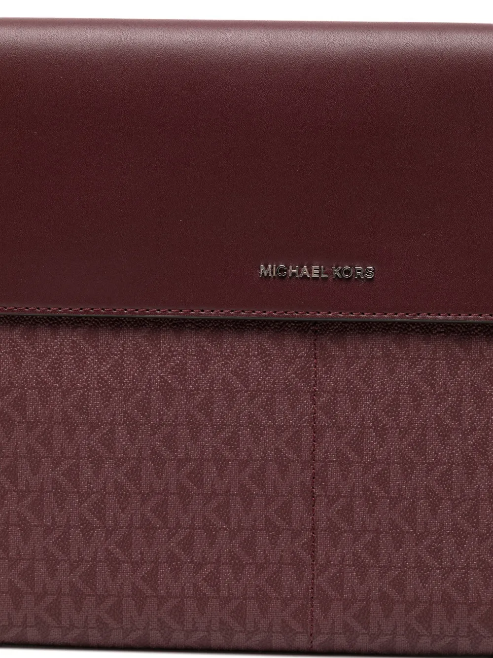 Michael Kors Signature-logo Laptop Bag In Red