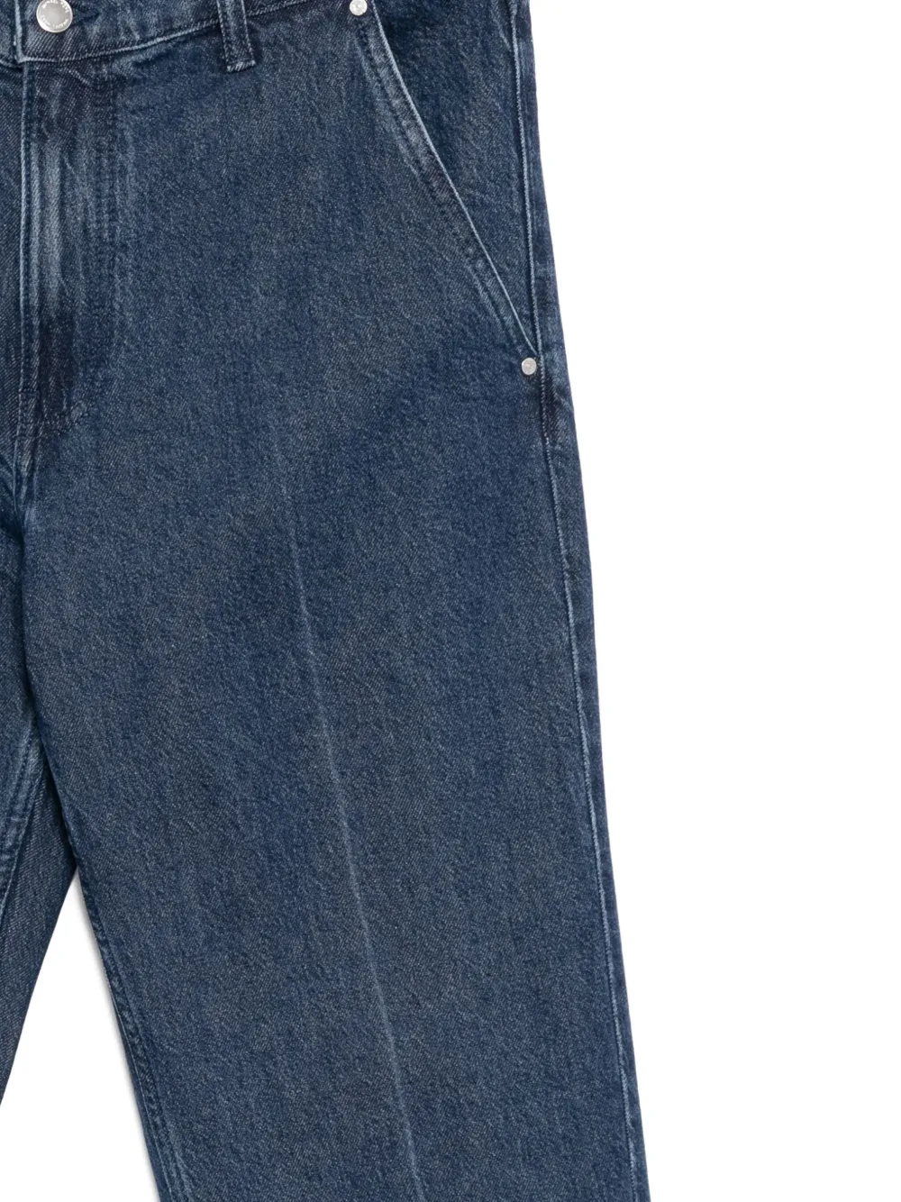 Michael Kors Finn Crease Jeans In Blue