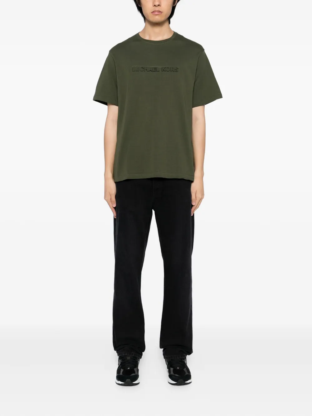 Michael Kors logo-embossed T-shirt - Groen