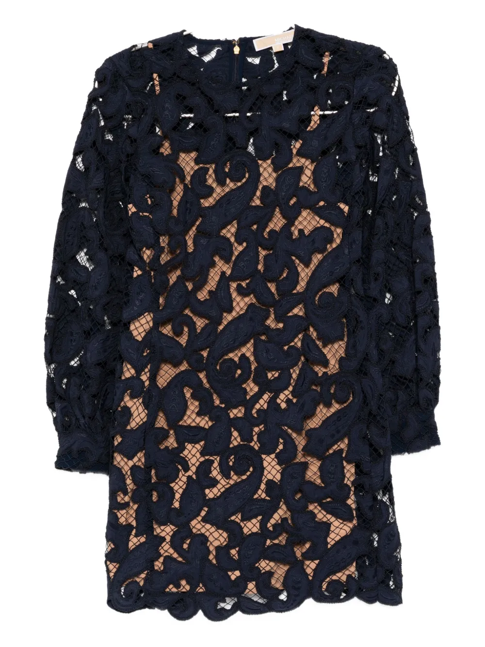 Michael Kors Lace-detail Mini Dress In Burgundy
