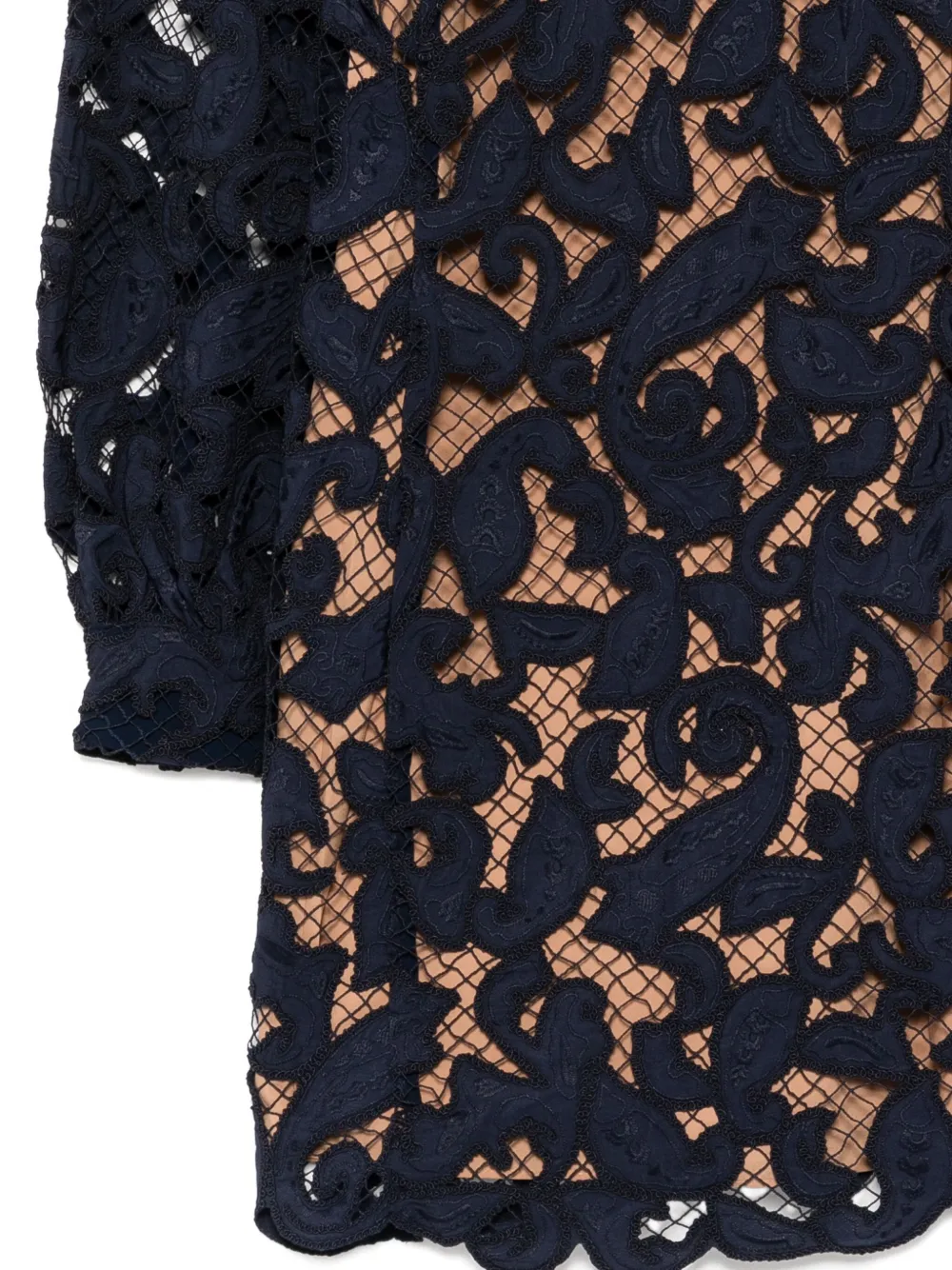 Michael Kors Lace-detail Mini Dress In Burgundy