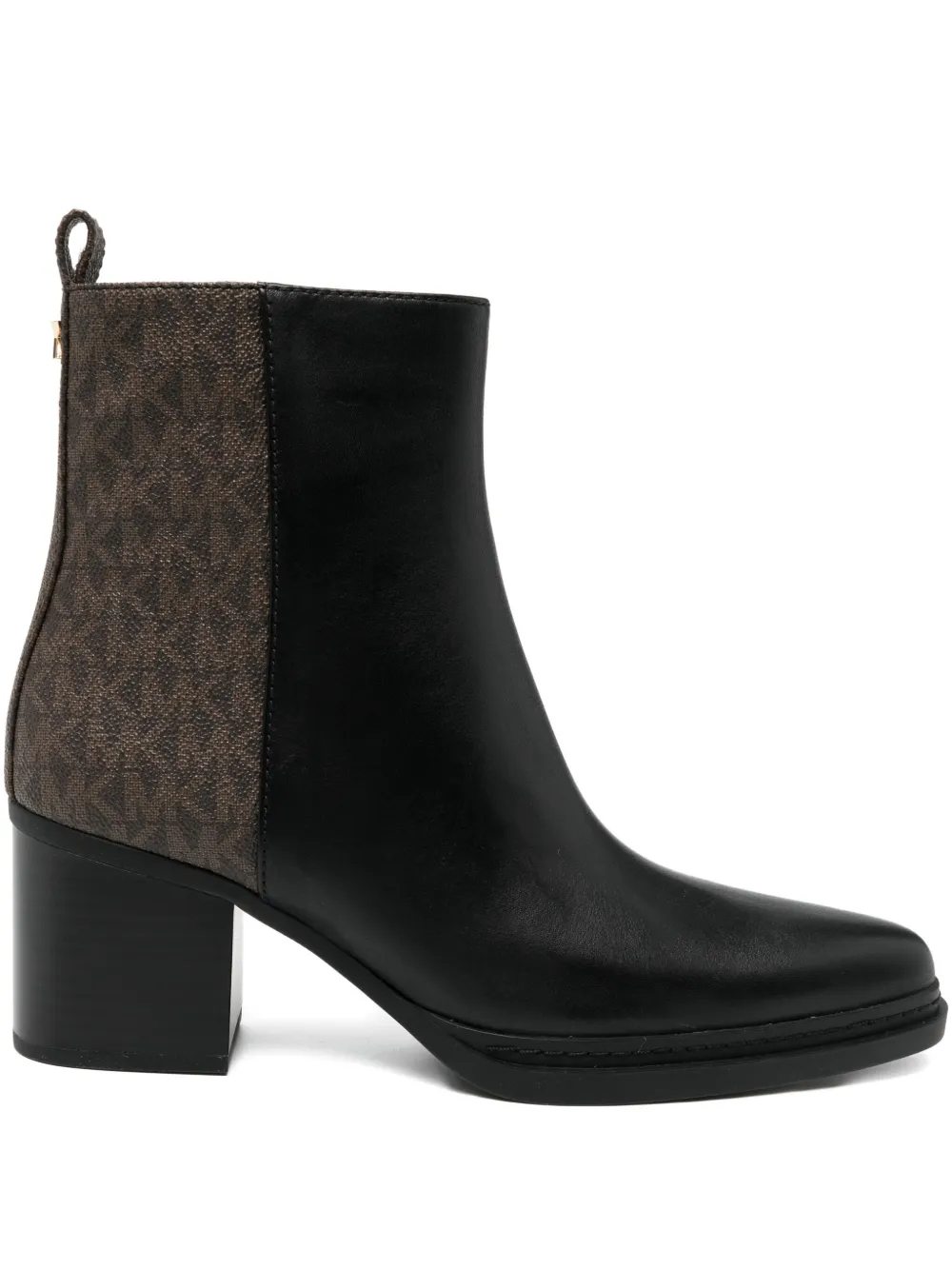 Michael Kors lex leather and signature logo boots - ブラック Michael Kors lex leather and signature logo boots - ブラック