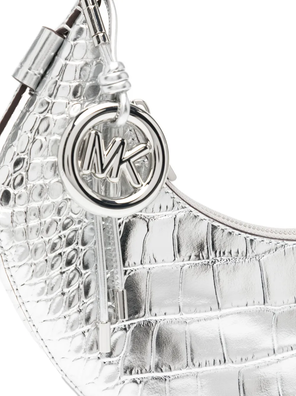 Michael Kors Medium Koa Shoulder Bag In Silver