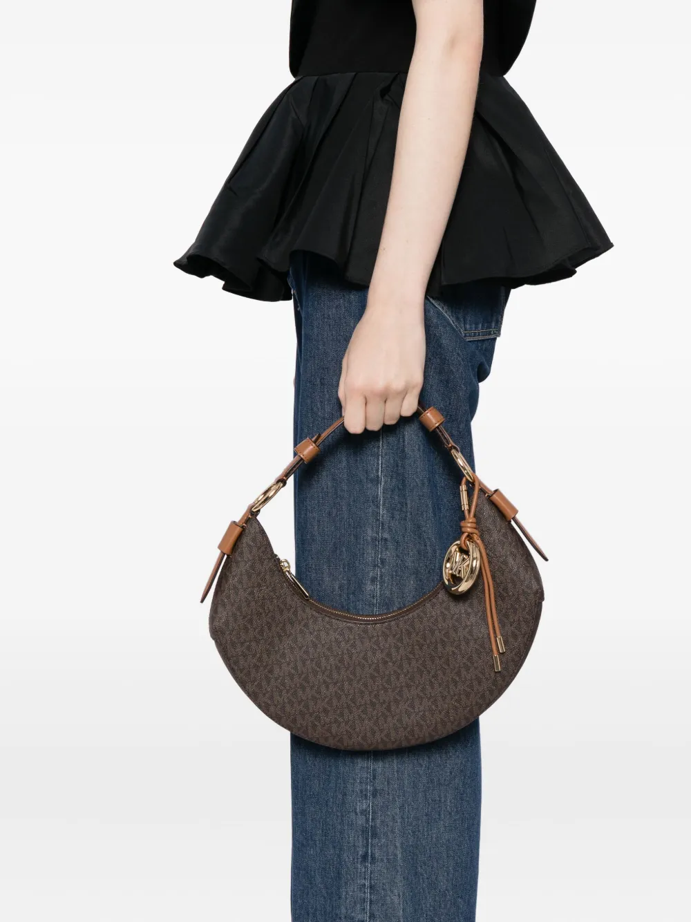 Michael Kors Koa medium schoudertas - Bruin