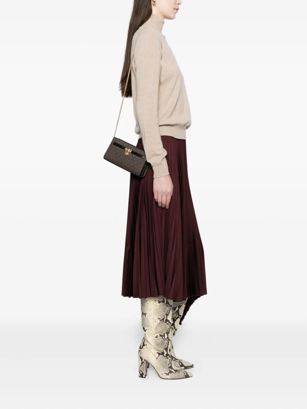 Michael Kors Extra-small Hamilton Moderne Mini Bag In Brown