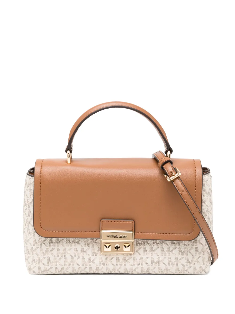 Michael Kors monogram-pattern crossbody bag - ニュートラル Michael Kors monogram-pattern crossbody bag - ニュートラル