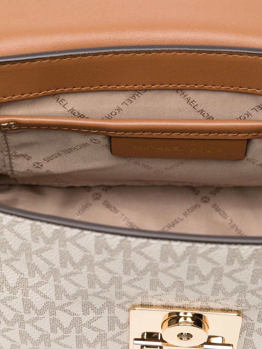 Michael Kors Crossbodytas met monogramprint Beige
