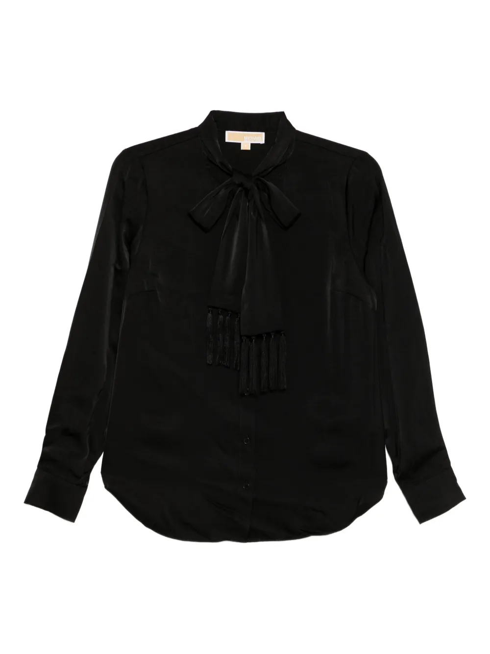 Michael Kors satin fringed blouse | Black | Image 1