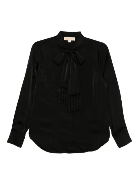 Michael Kors blusa satinada con flecos