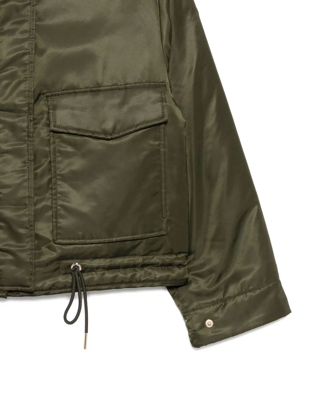 Michael Kors Logo-plaque Reversible Jacket In Green
