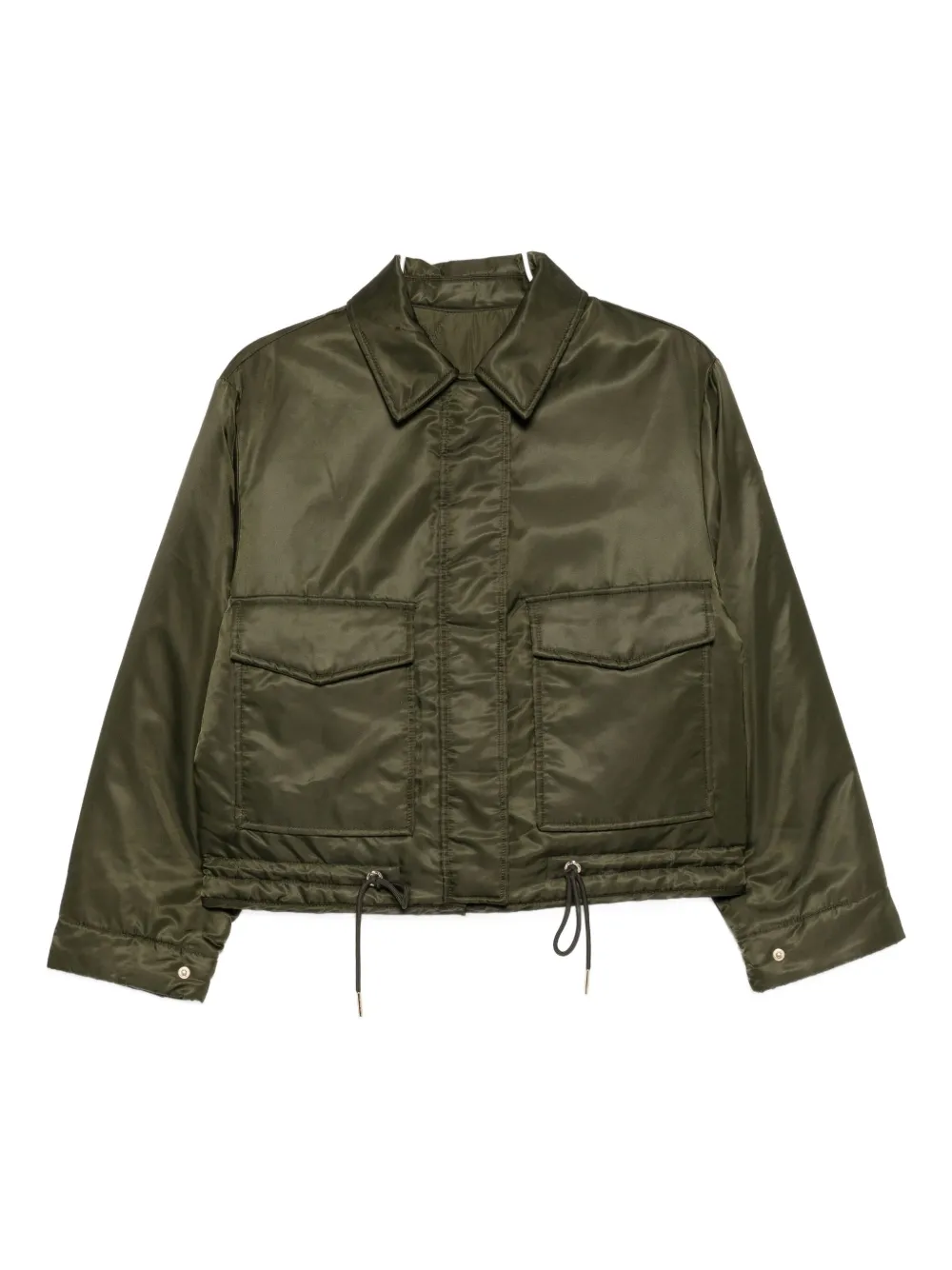 Michael Kors Logo-plaque Reversible Jacket In Green
