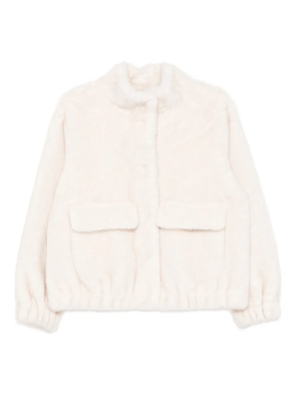 Michael Kors Cropped Faux-fur Jacket In White