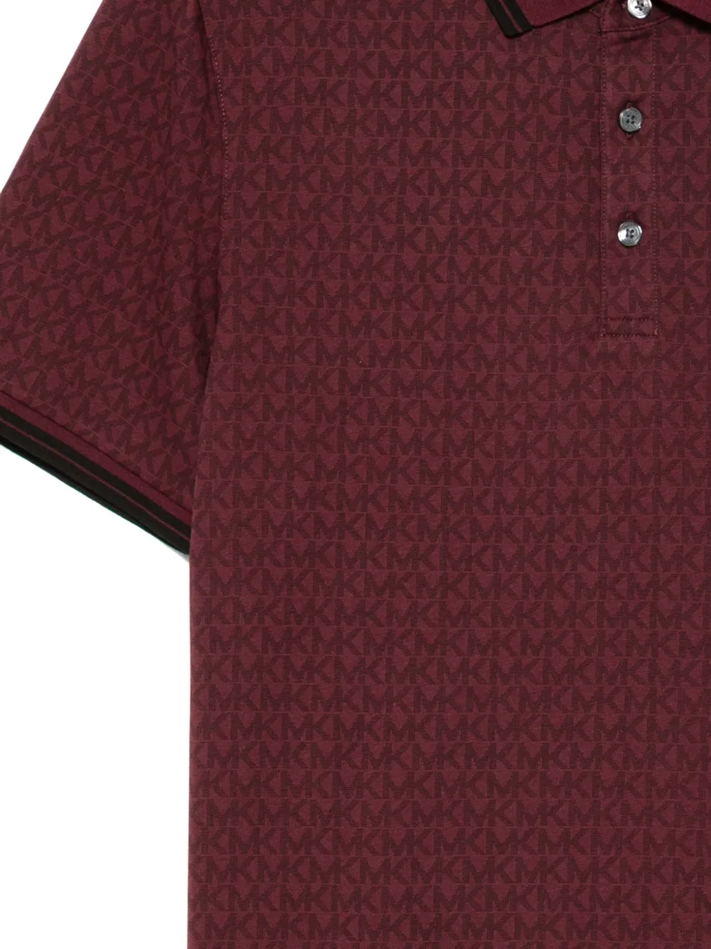 Michael Kors Monogram Polo Shirt In Red