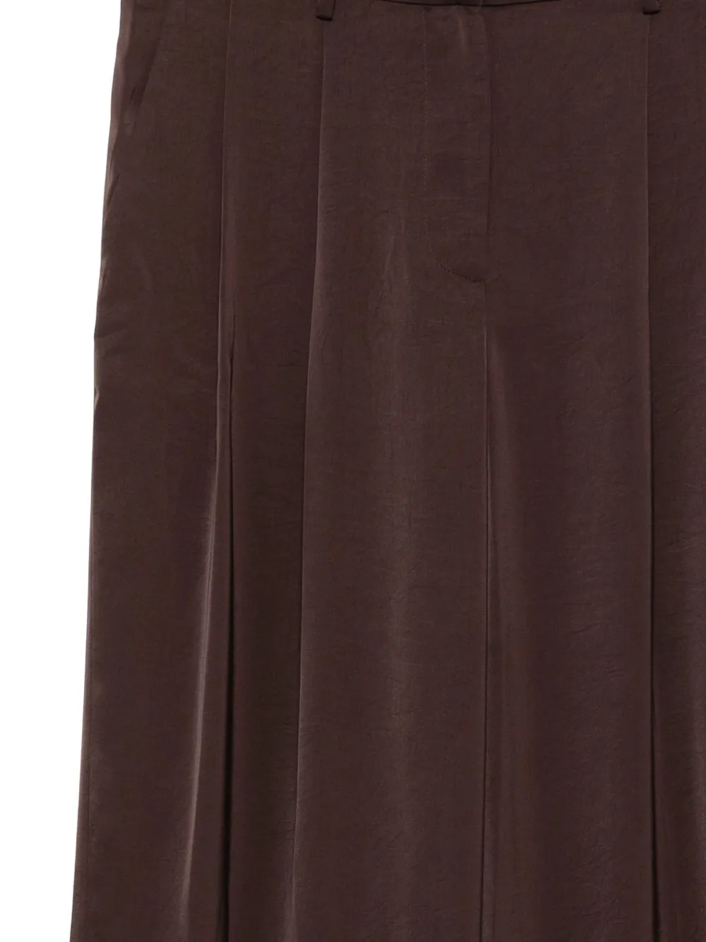 Michael Kors Satin Wide-leg Trousers In Brown