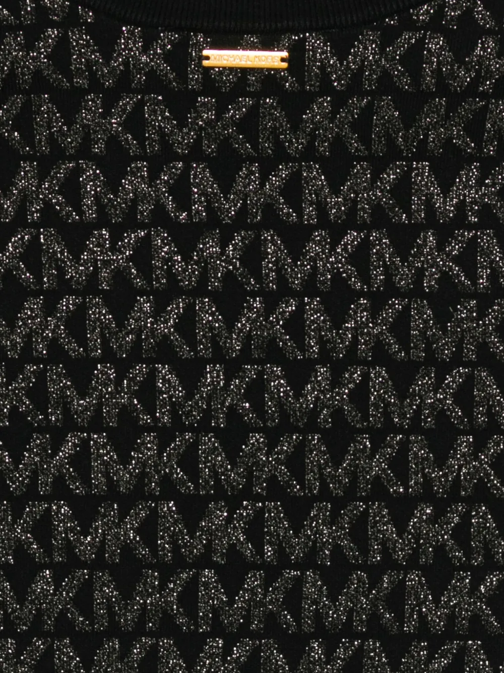 Michael Kors Metallic top met logo-jacquard Zwart