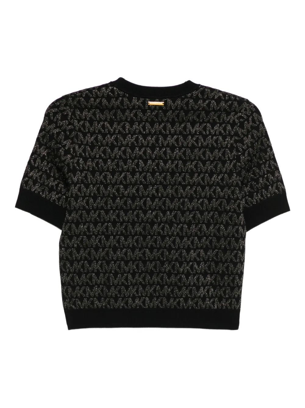 Michael Kors metallic logo jacquard top - ブラック Michael Kors metallic logo jacquard top - ブラック
