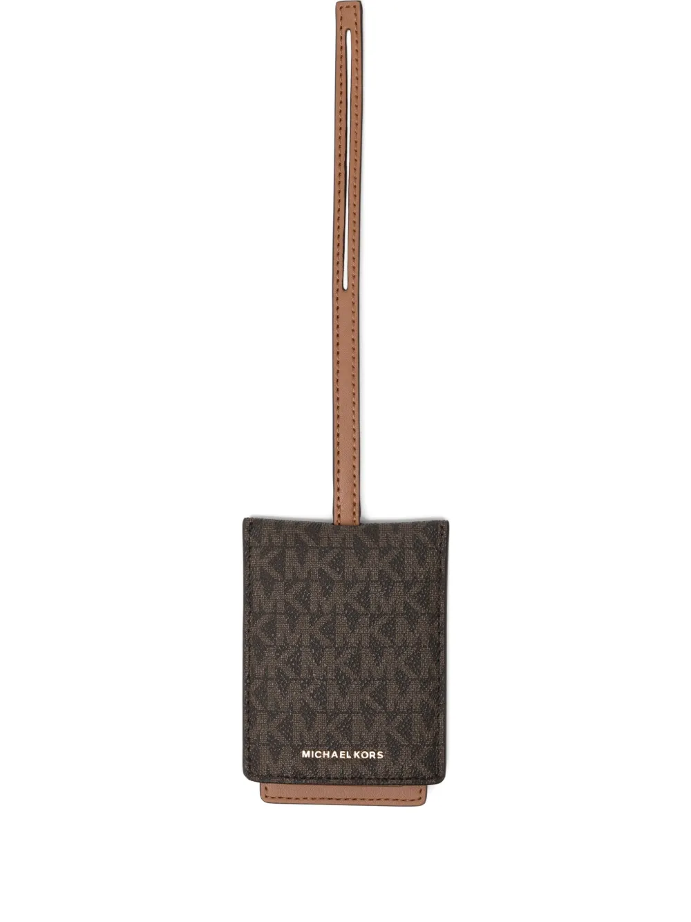 Michael Kors signature-logo luggage tag - ブラック