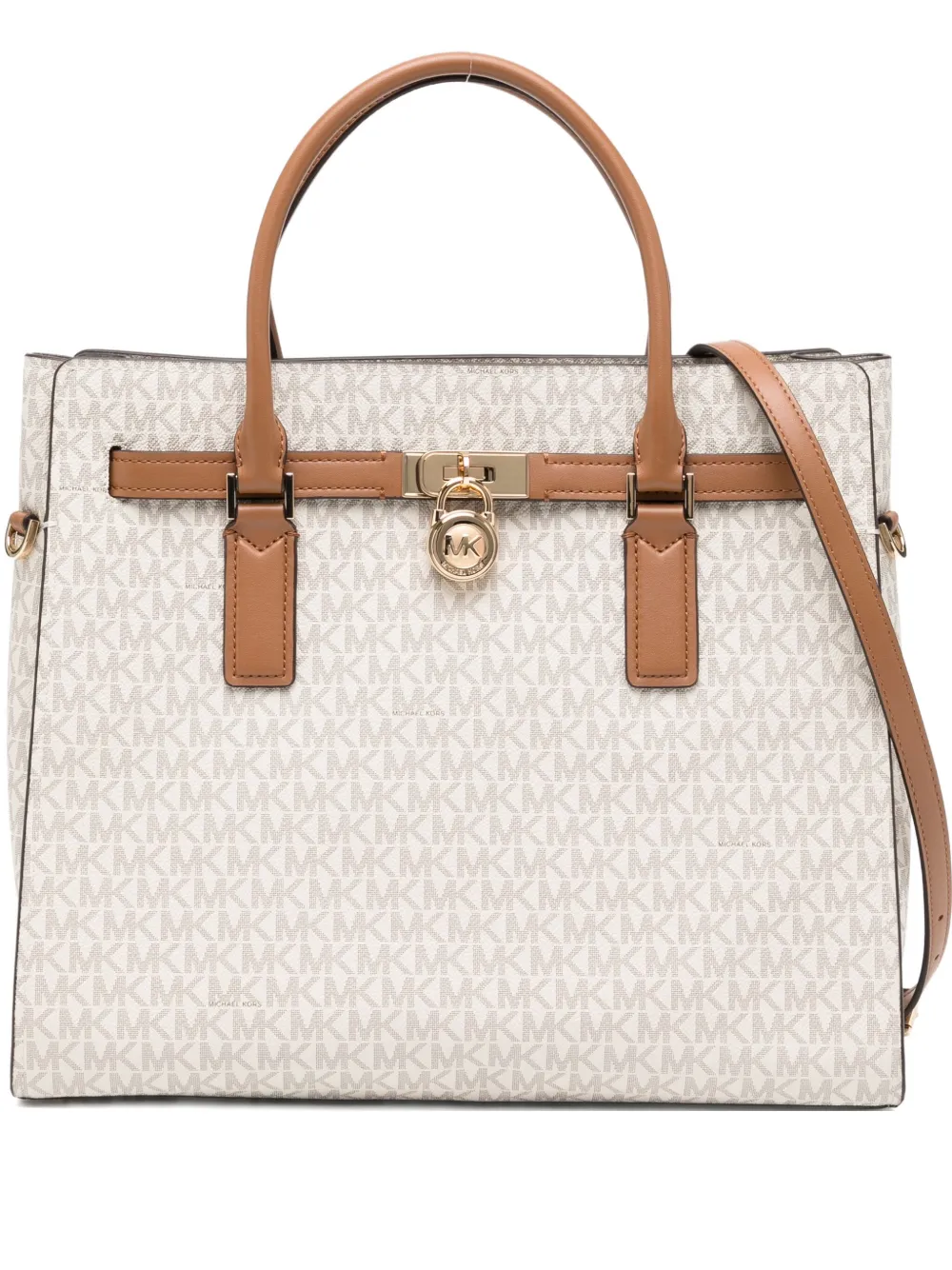 Michael Kors Large Hamilton Moderne Tote Bag In Neutral