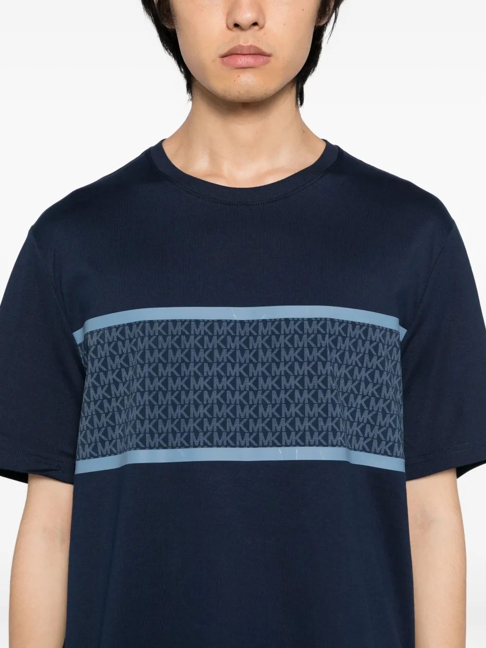 Michael Kors Striped T-shirt In Blue