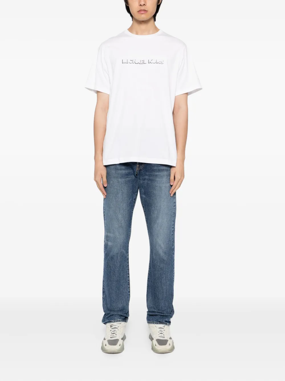Michael Kors T-shirt met geborduurd logo - Wit