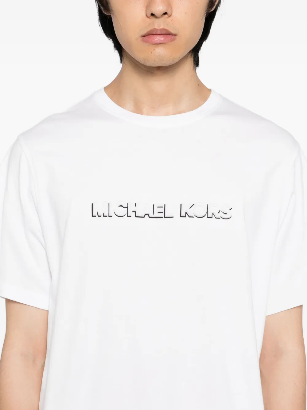 Michael Kors T-shirt met geborduurd logo Wit