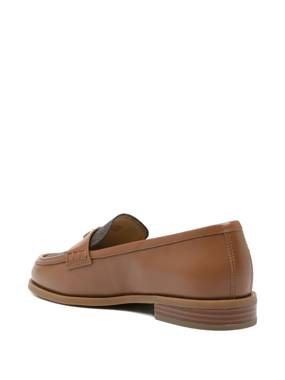 Michael Kors Lex Leather Logo Loafer In Brown