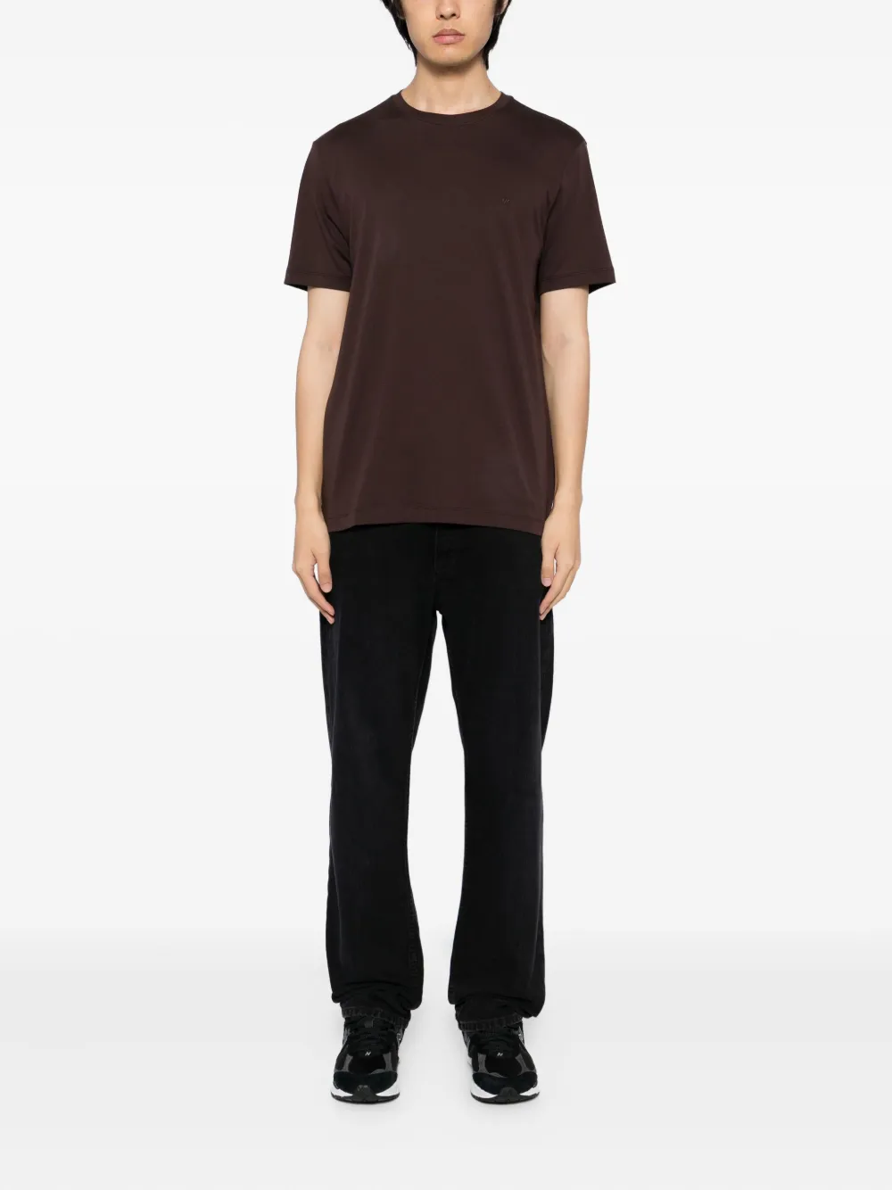 Michael Kors T-shirt met geborduurd logo - Bruin