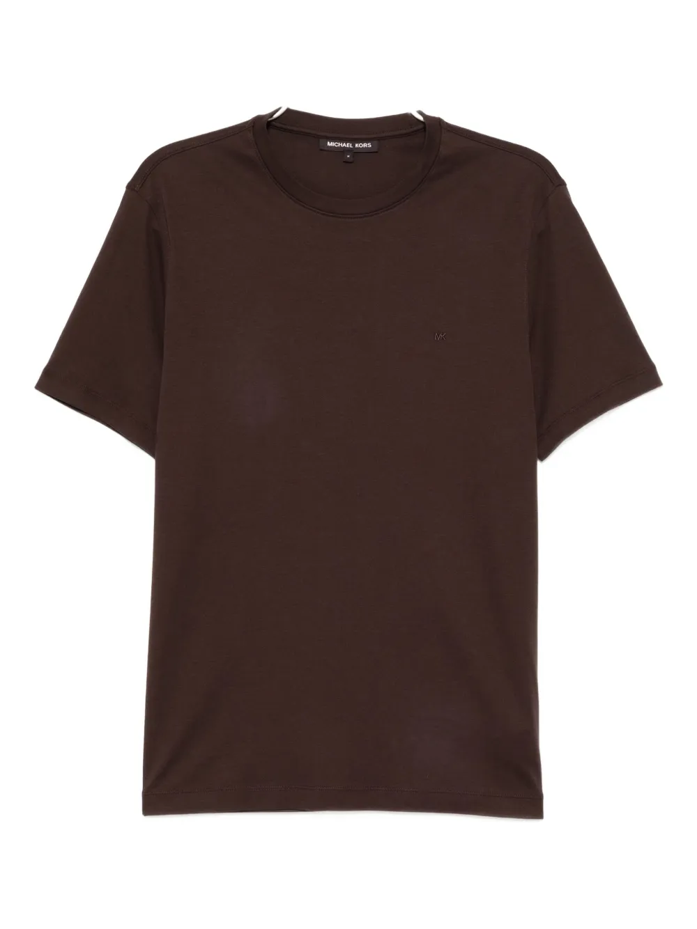 Michael Kors Logo-embroidered T-shirt In Brown