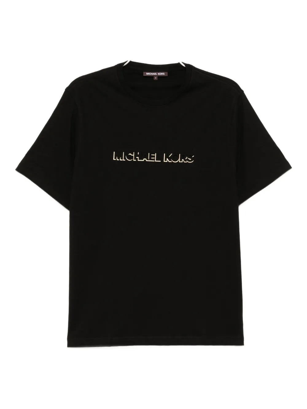Michael Kors Logo-embossed T-shirt In Black