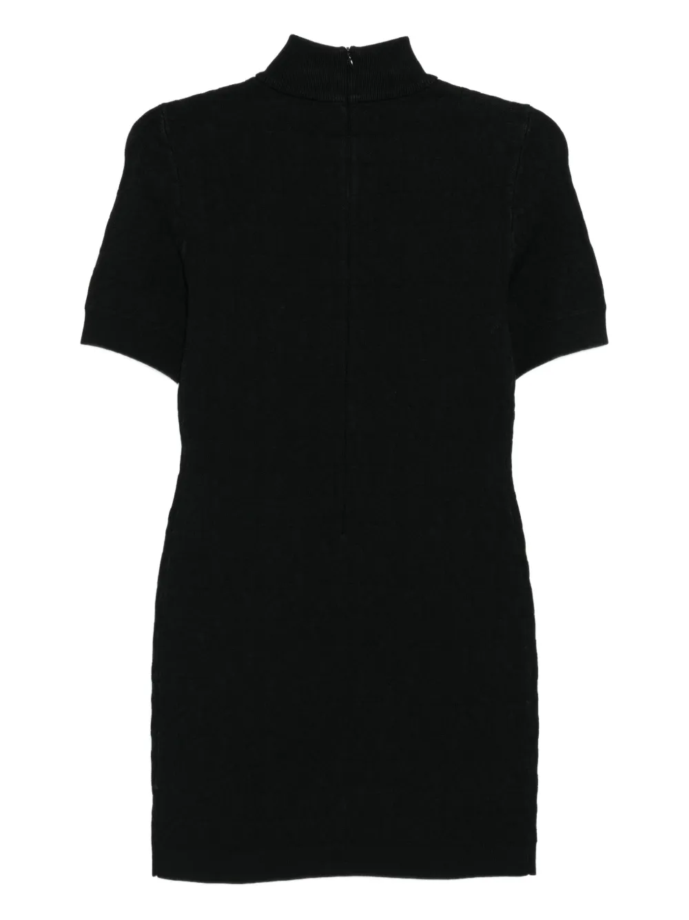 Michael Kors Gebreide jurk met jacquard en logo Zwart