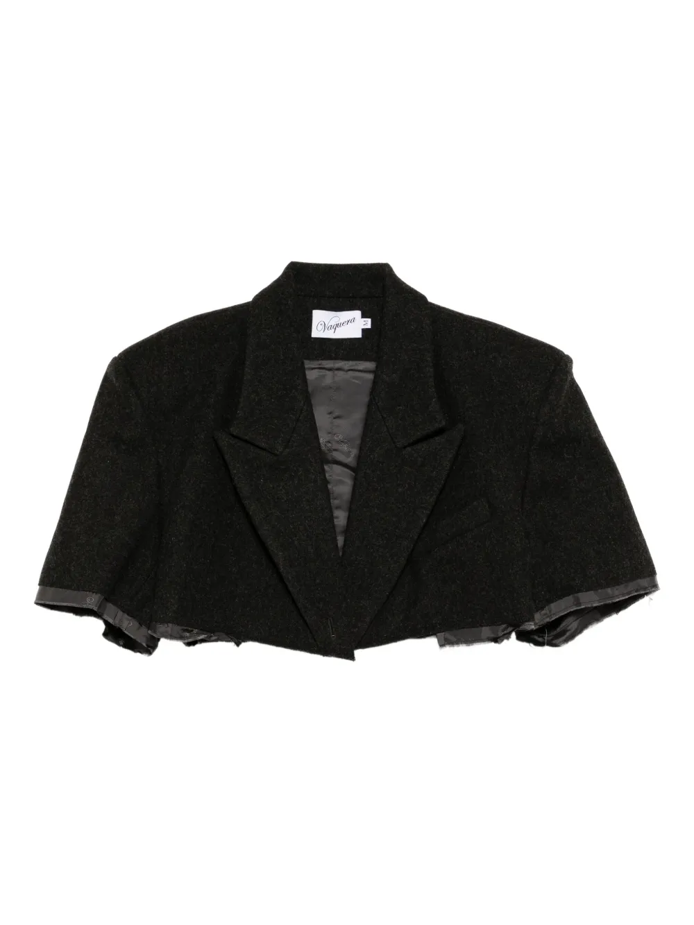 Vaquera Giacca crop con effetto vissuto - Grigio