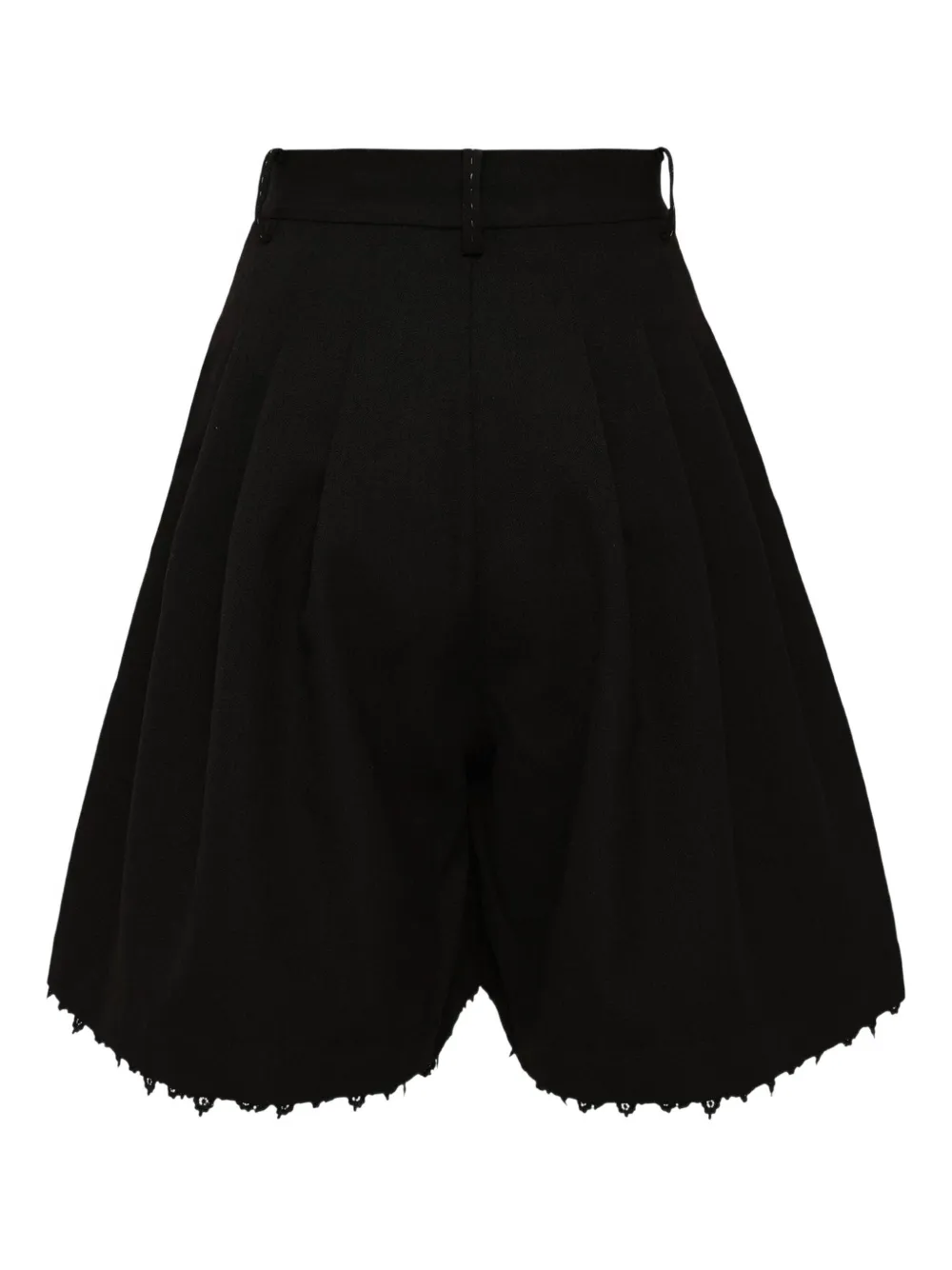 Renli Su pleated lace shorts - Zwart