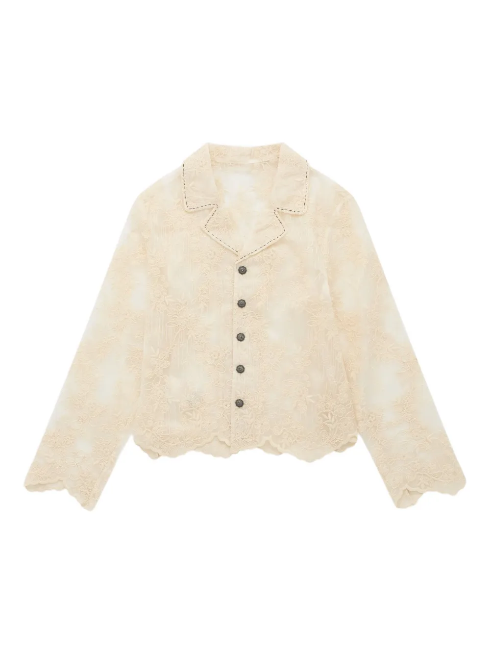 Renli Su floral-lace jacket | Neutrals | Image 1