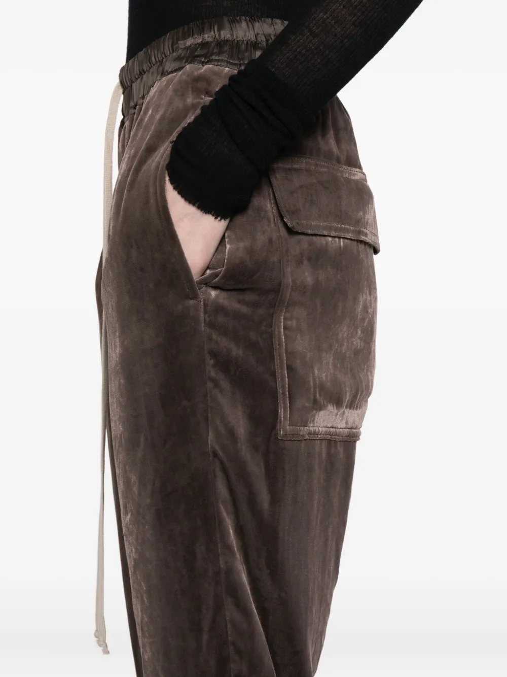 Rick Owens Astaires Cropped Pants In Brown