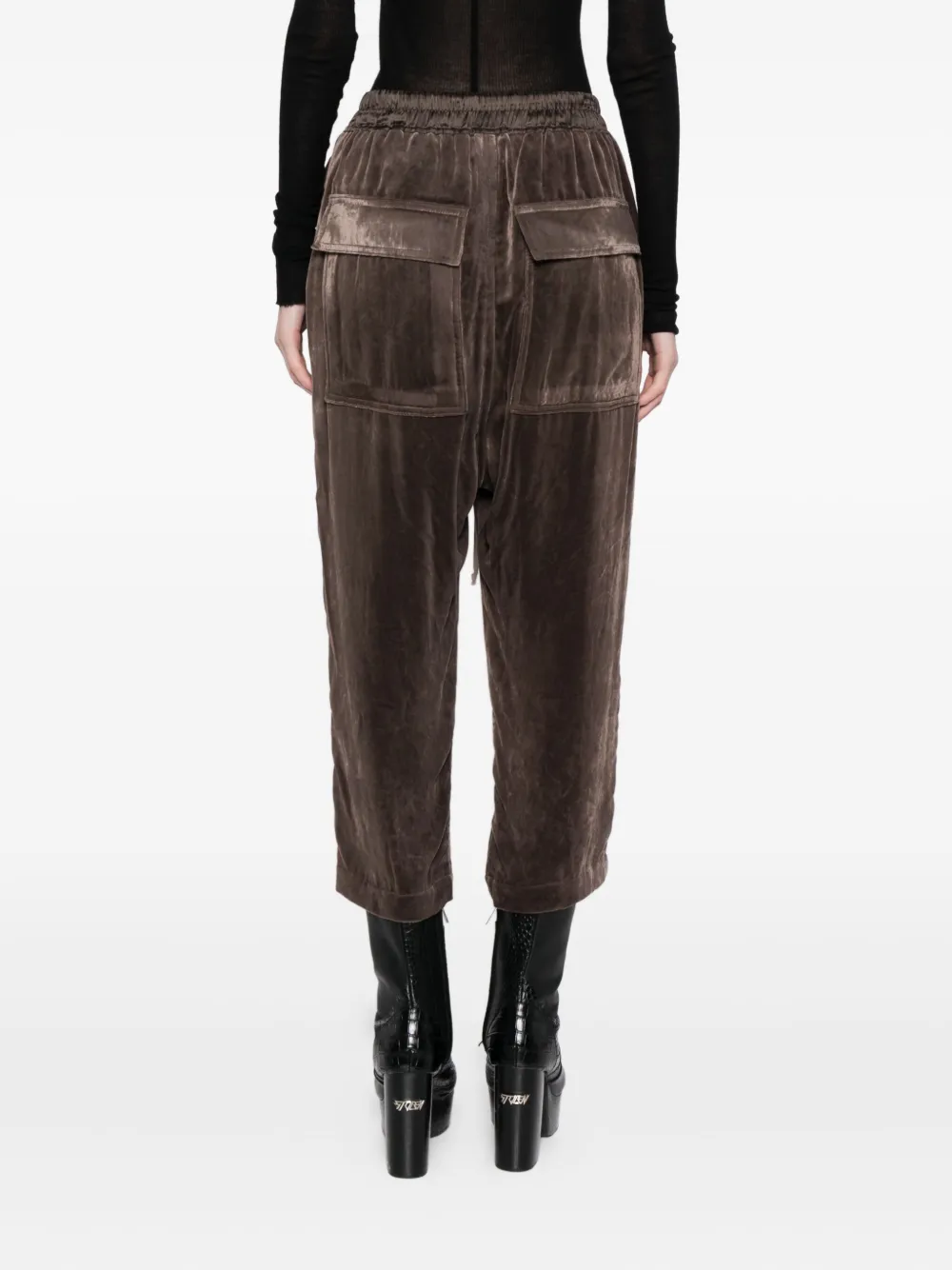 Rick Owens Astaires Cropped Pants In Brown