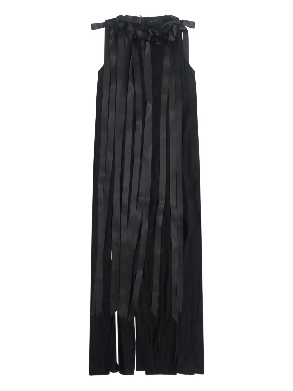 Simone Rocha unbounded ribbon detail maxi dress | Black | Image 1
