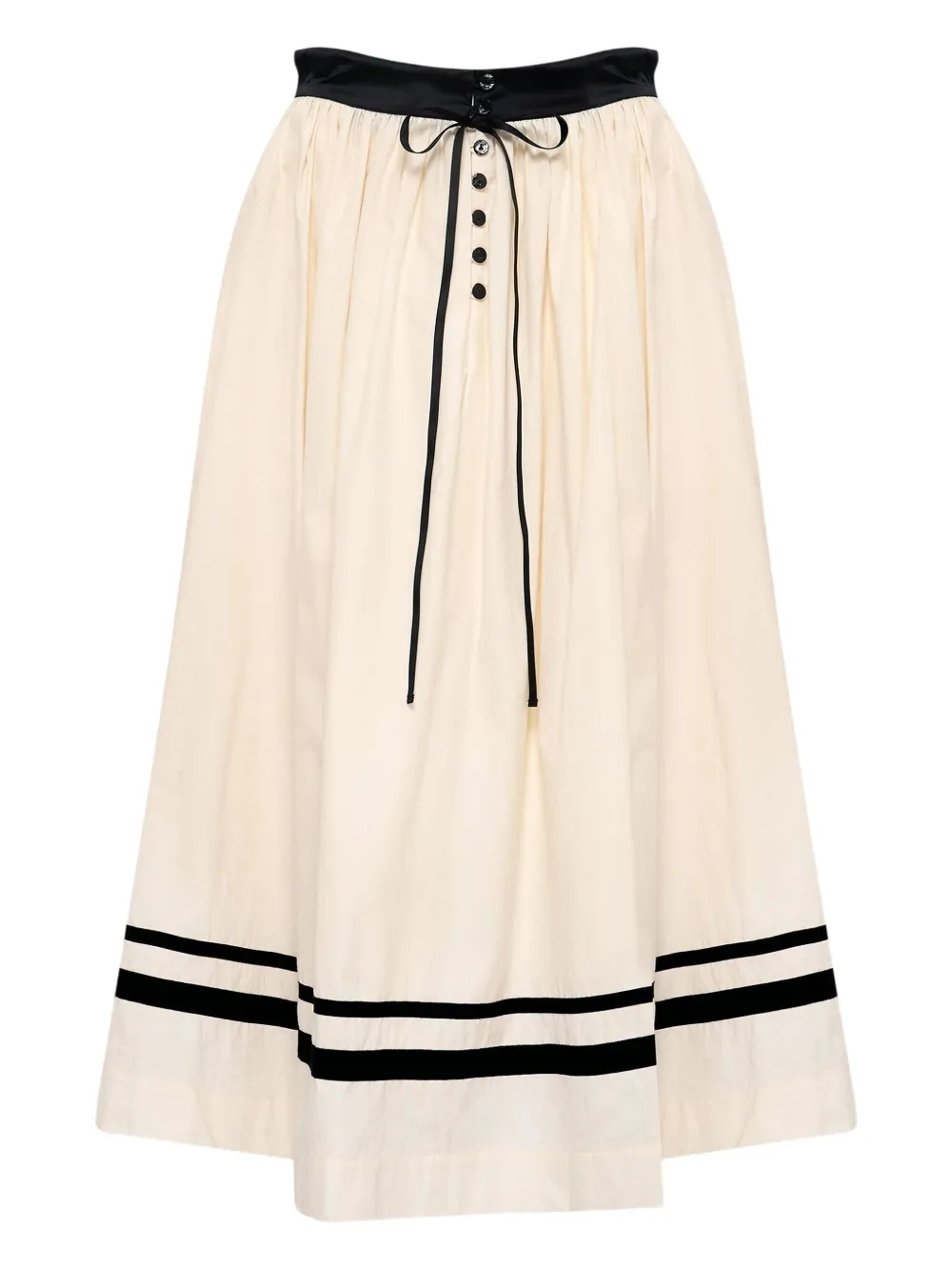 Renli Su striped skirt | White | Image 1