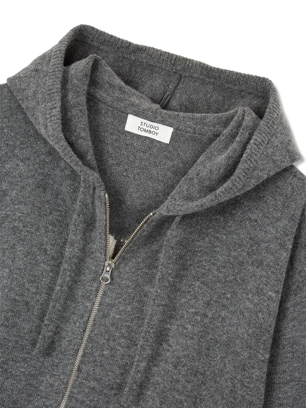 STUDIO TOMBOY Hoodie met geborduurd logo Grijs