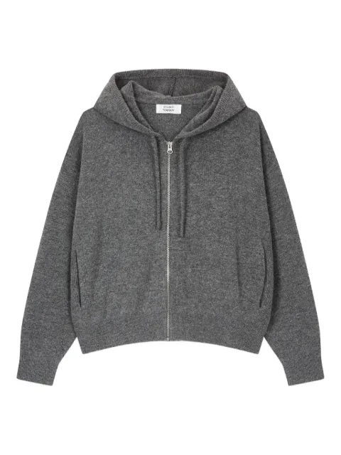 STUDIO TOMBOY logo-embroidered zip-up hoodie 