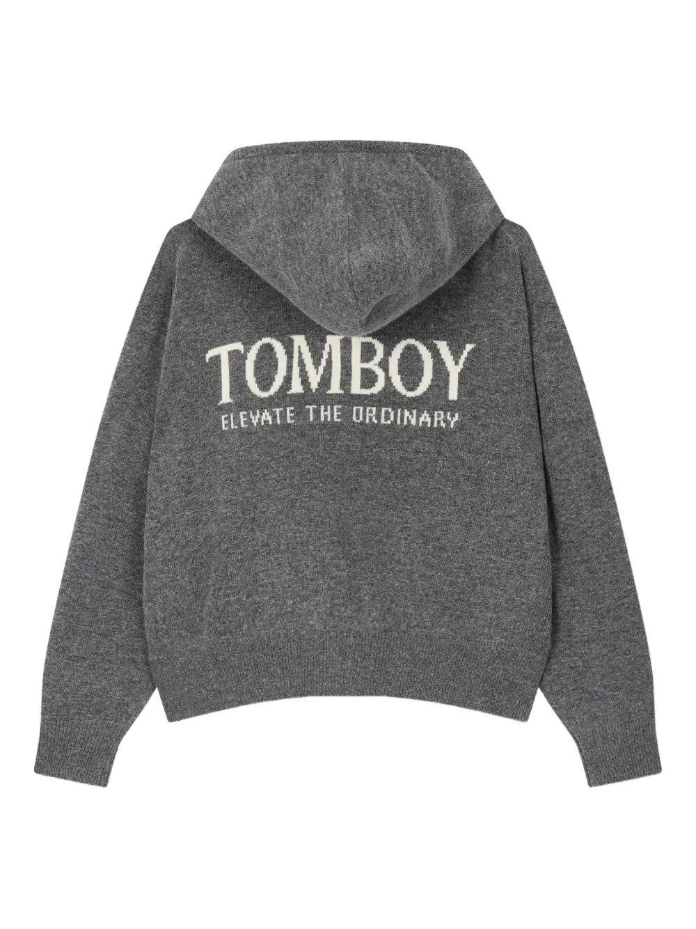 STUDIO TOMBOY Hoodie met geborduurd logo - Grijs