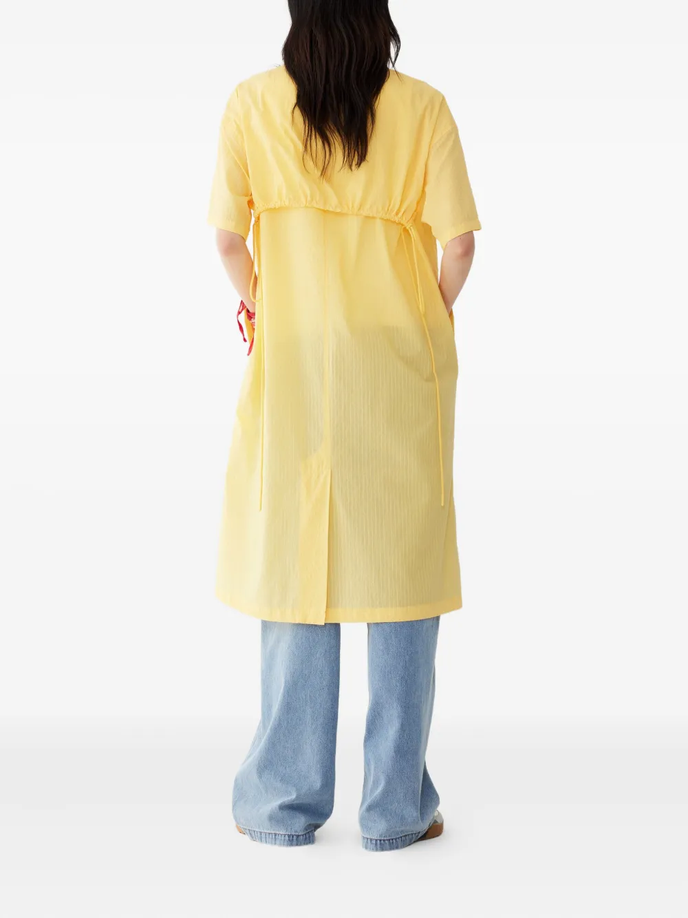 STUDIO TOMBOY Midi-jurk met opgestikte zak Geel