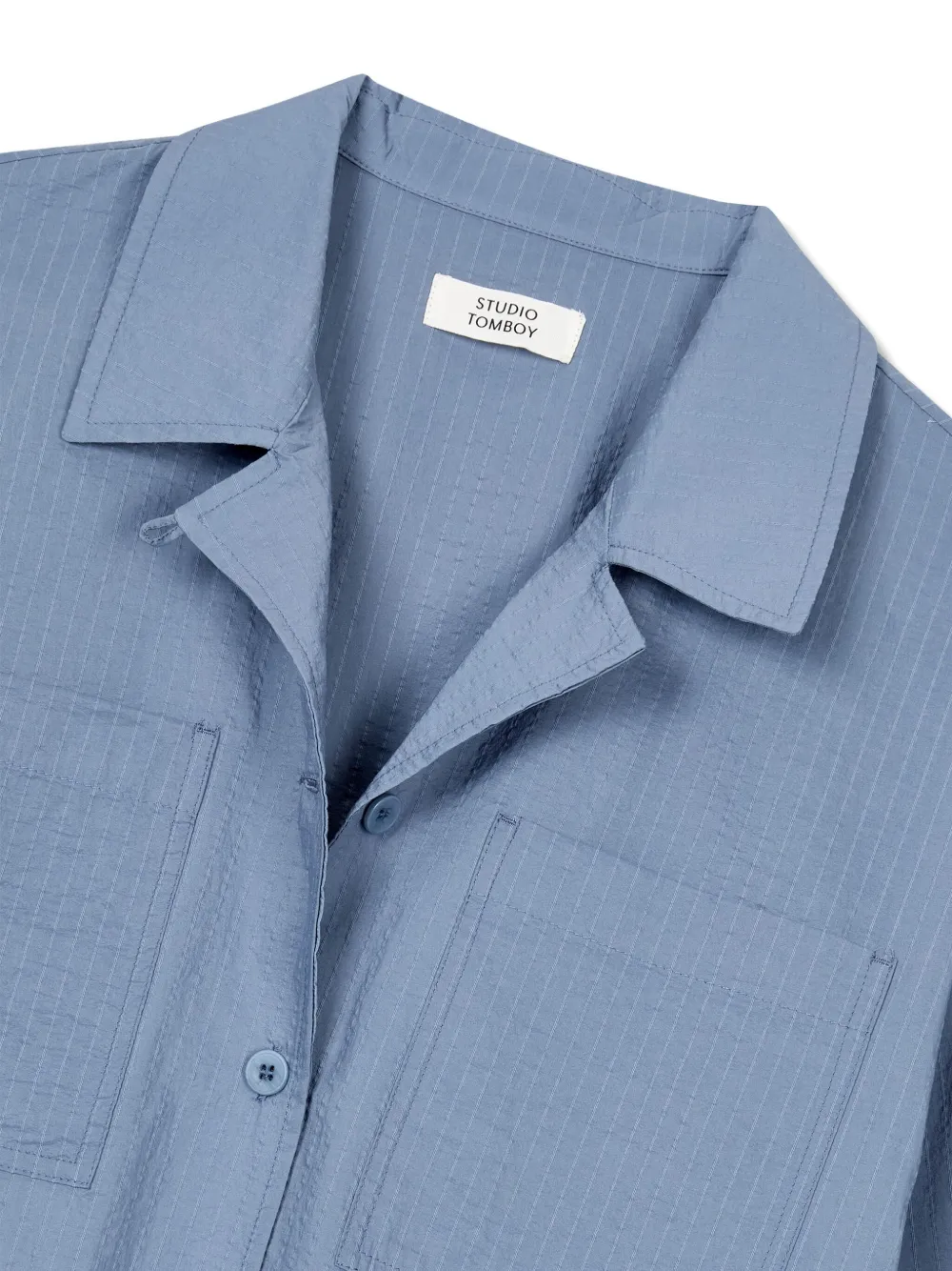 STUDIO TOMBOY Gestreept blouse SKY BLUE