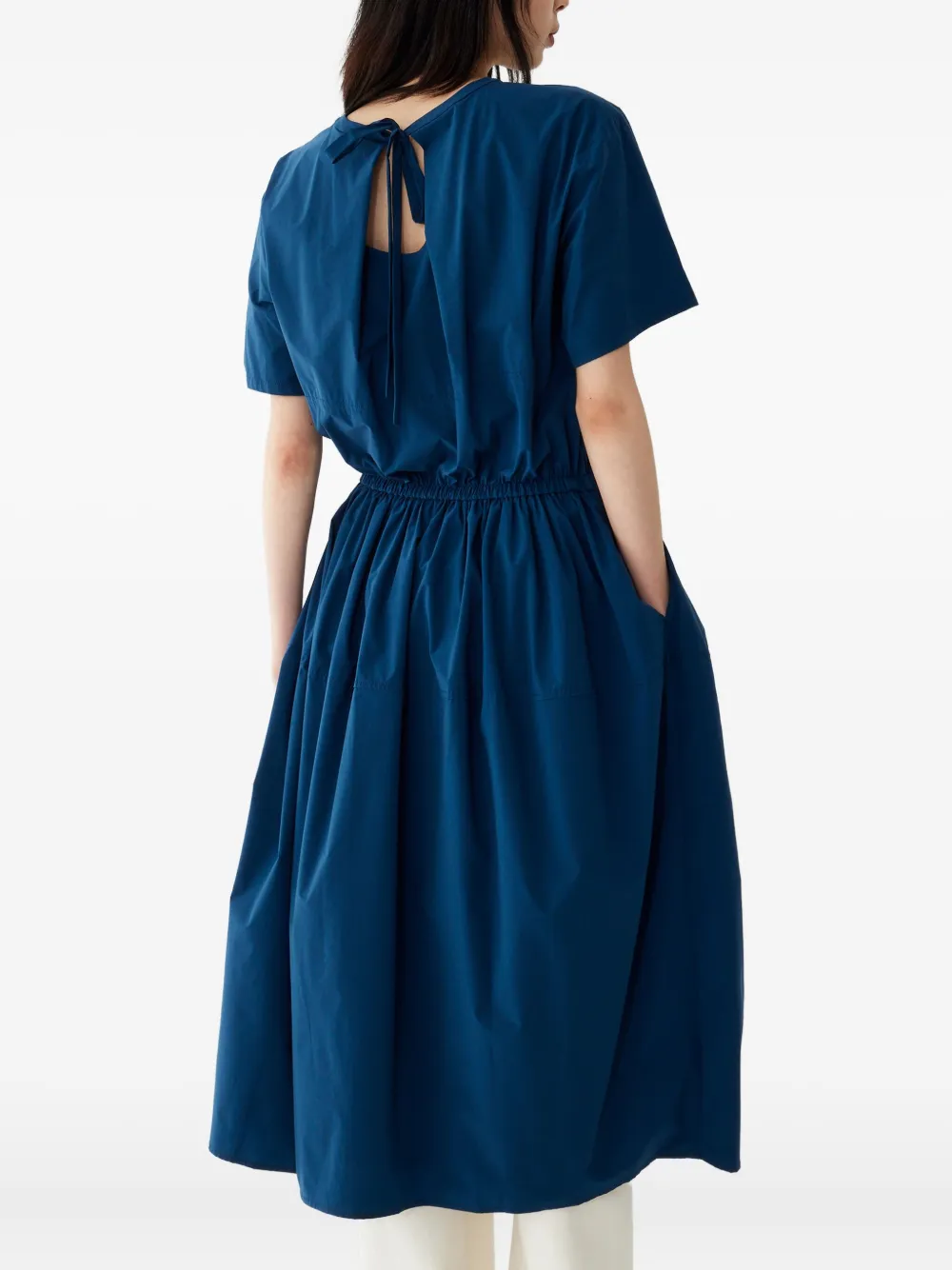 STUDIO TOMBOY Midi-jurk met ronde hals Blauw