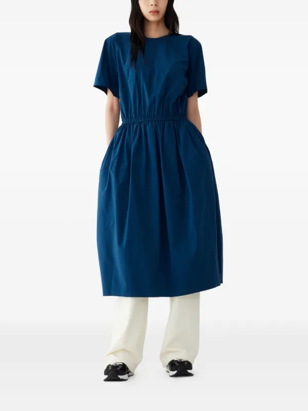 TOMBOY crew-neck Midi Dress | Blue | FARFETCH JO