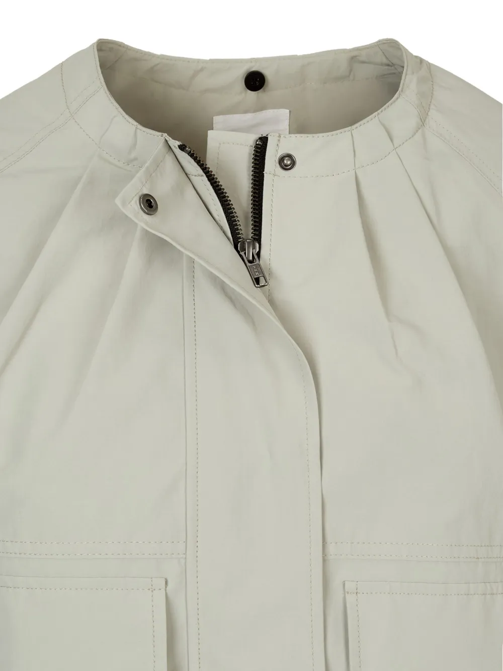 Studio Tomboy Detachable-hood Flap-pocket Jacket In White