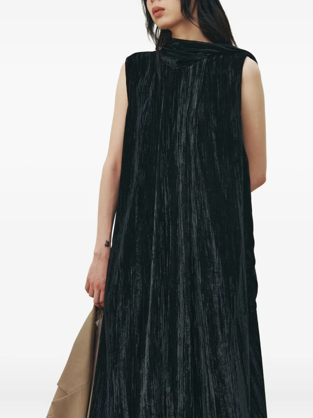 STUDIO TOMBOY Mouwloze midi-jurk Zwart