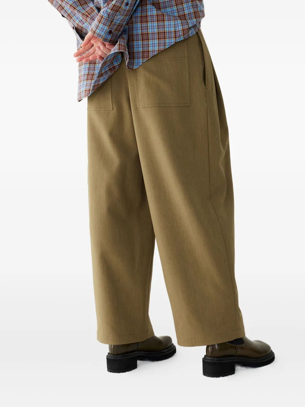 Studio Tomboy Drawstring Trousers In Green